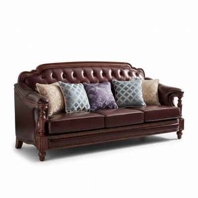 Chesterfield three-seater couch upholstered sofa classic sofas room