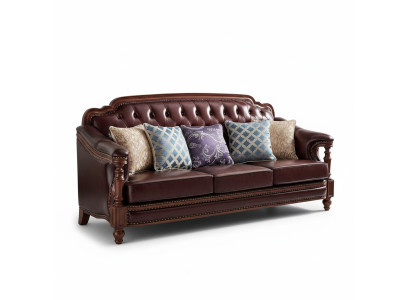 Chesterfield three-seater couch upholstered sofa classic sofas room