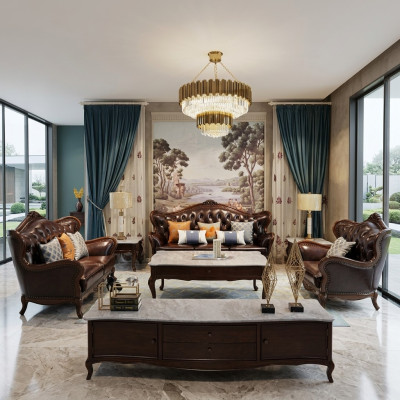 Luxury sofa set 3+1 seater set armchair sofas seating living room