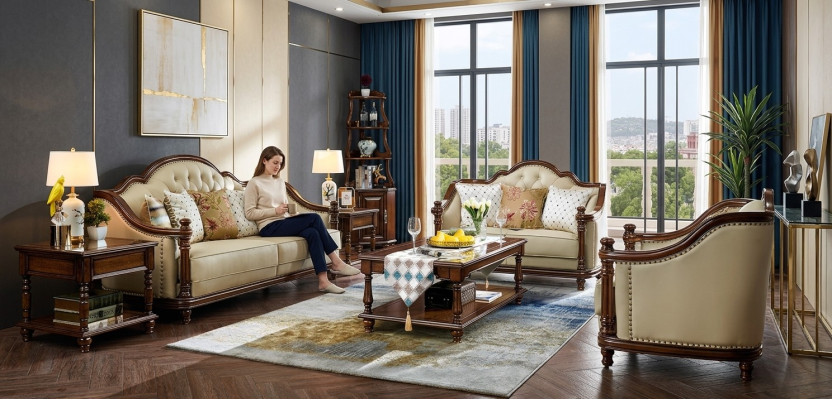 Sofa set 3+2+1 seater sofa couch set leather couches classic