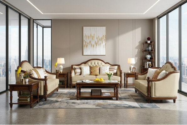 Sofa set 3+2+1 seater sofa couch set leather couches classic