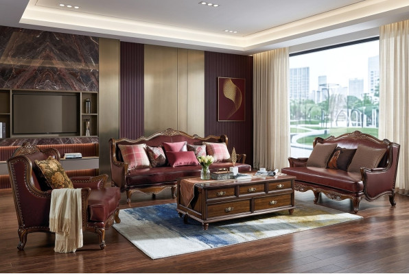 Sofa set 3+2+1 seater sofa seat suite colonial furniture brown