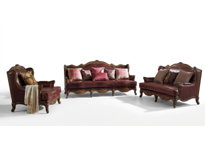 Sofa set 3+2+1 seater sofa seat suite colonial furniture brown
