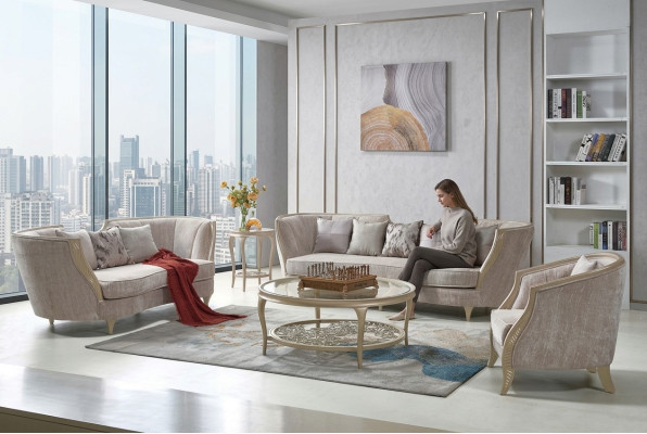 Luxury sofa set hotel furniture sofa couch elegant style fabric sofa