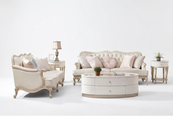 Classic Chesterfield Couch 3+2 Seater Sofa Couches Furniture Beige