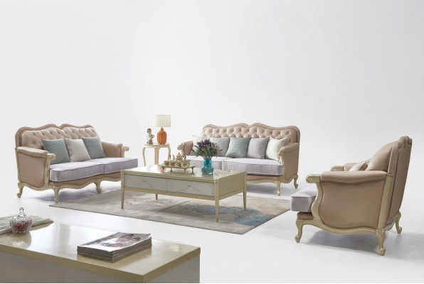 Pink Furniture Sofa Set Sofa 3 2 1 Seater Living Room Design 3-piece.