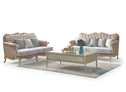 Beige Chesterfield Sofa Set 3+2 Seater Designer Living Room Sofas 2-piece Set