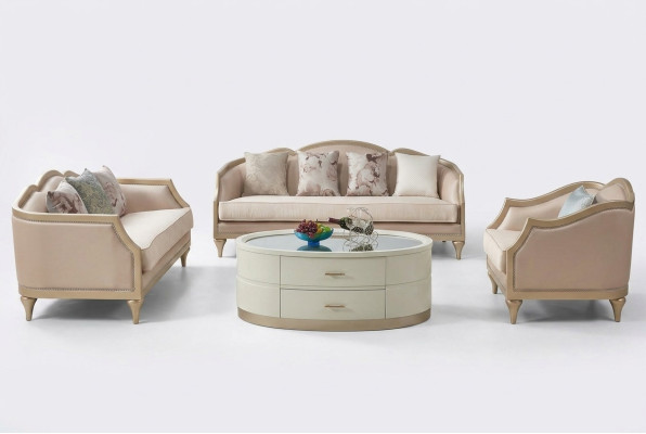 Cream Coffee Table Oval Living Room Table Glass Table Coffee Tables Furniture