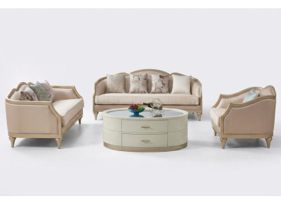 Cream Coffee Table Oval Living Room Table Glass Table Coffee Tables Furniture