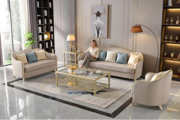 Set Design Sofas Sofa Set 3+2+1 Seater Couches Fabric Modern Sofa