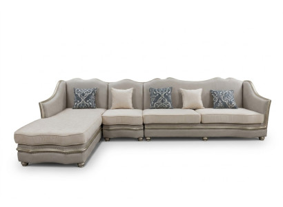Living room textile L-shaped luxury sofas corner sectional upholstered furniture