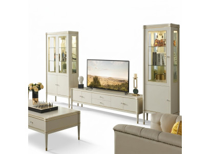 Design wall unit sideboard 2x cabinet TV stand sideboard 3-piece set