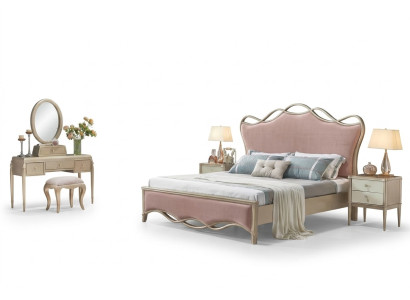 Design Bedroom Bed Luxury Beds Leather Pink Double Upholstery Furniture Textile New