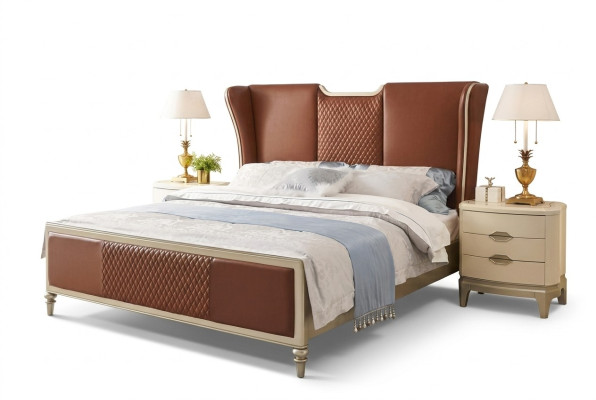 Luxury Bed Brown Beds Bed Frames Double Modern Double Bed Bedroom New