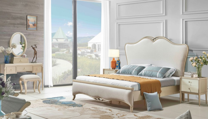 Bed Cushion Design Luxury Double Beds White 180x200cm Bedroom Furniture New
