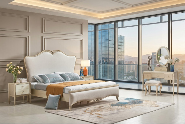 Bed + 2x nightstands 3-piece bedroom set design modern luxury 180x200 cm new