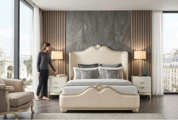 Luxury bed wood beds bed frame white double bedstead beds double beds