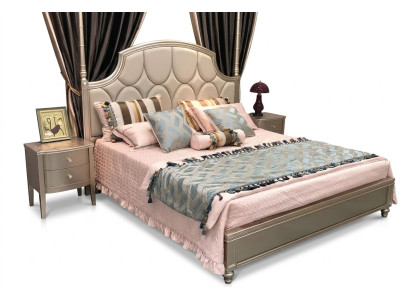 Double bed, luxury beds, wooden bed frames, bed frame, beige design.