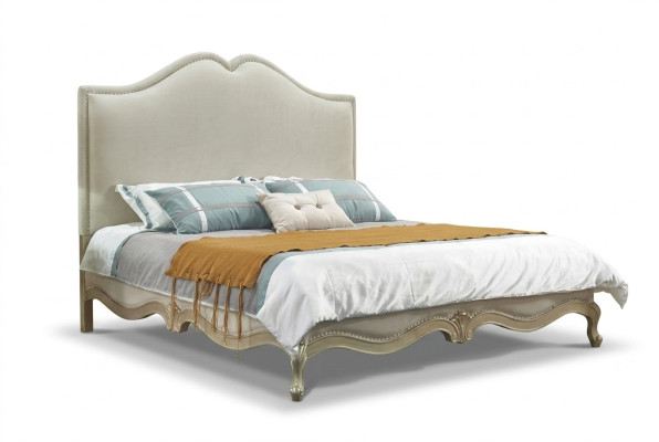 Bedframe Double Bed Frame Luxury Bed Wood Beds Beige Double Beds Hotel
