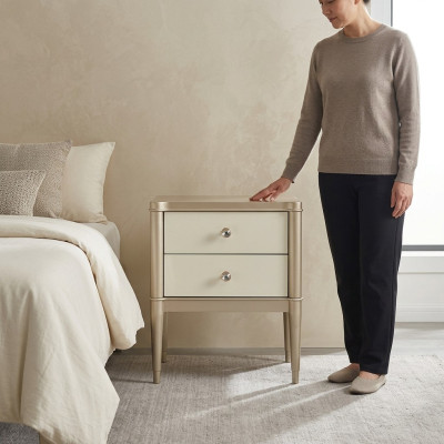 Nightstand side table table wood tables furniture nightstands beige bedroom
