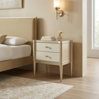 Nightstand side table table wood tables furniture nightstands beige bedroom