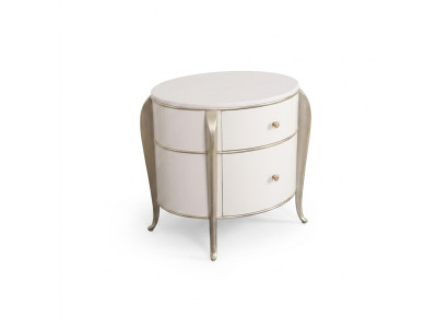 Round nightstand furniture wood luxury side white furniture nightstands