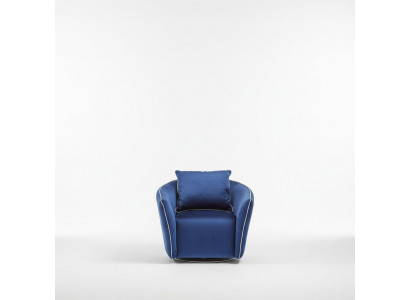 Armchair 1 Seater Blue Living Room Luxury Design Italian Furniture Elegant New