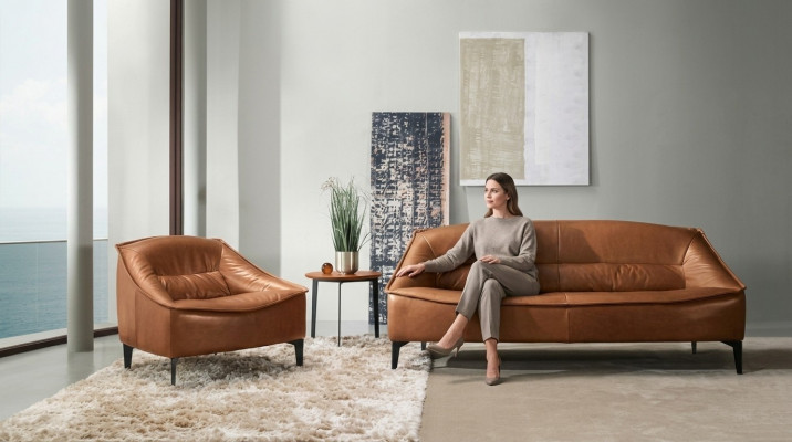 Luxury Suite Set 2-Piece Sofa Set 3+1 Seat Modern Sofa and Armchair