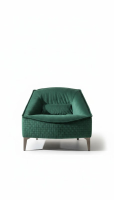 Armchair Single Luxury 1-Seater Upholstered Seat Designer Textile Upholstery Fabric Modern