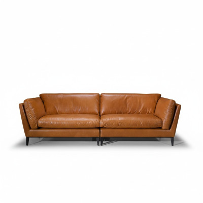 3-seater sofa brown luxury design furniture living room furniture leather Prianera style new