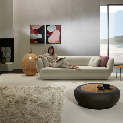 Luxury Three-Seater White Sofa 3-Seater Sofas Design Modern Design Furniture Couches