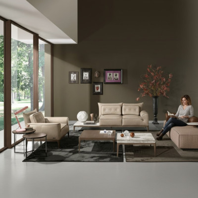 Sofa set Prianera Design Sofa Armchair Upholstery Couches 3-piece Set Chaise Longue