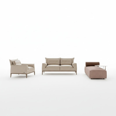 Sofa set Prianera Design Sofa Armchair Upholstery Couches 3-piece Set Chaise Longue