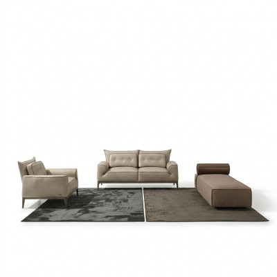 Luxury Suite Sofa Set 2+1 Seat Sofa Sofas Armchair Leather 2pcs. PRIANERA