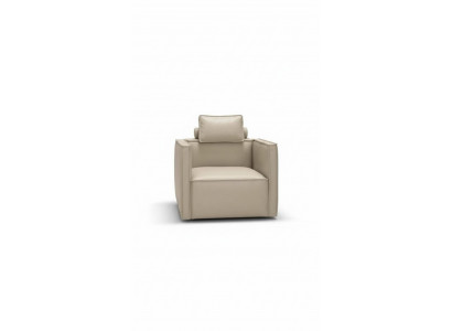 Armchair Single-Seater 1-Seater Upholstered Seat Designer Textile Seat Leather Modern Gray
