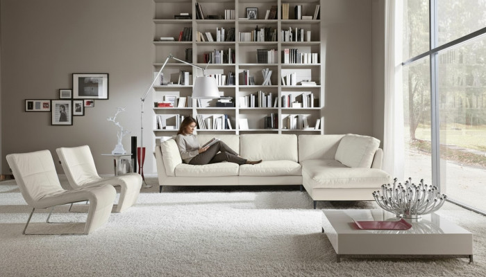 Prianera Couch Sectional Sofa Living Room Design Leather Modern L-Shape