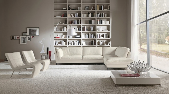 Prianera Couch Sectional Sofa Living Room Design Leather Modern L-Shape