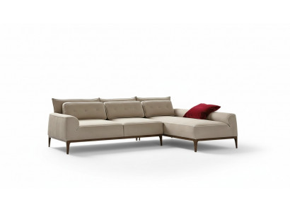 L-shaped sectional couch luxurious furniture sofa gray design living room furniture Italian