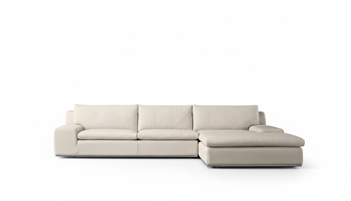 Sectional sofa living room sleeper sofa couches couch white L shape leather furniture PRIANERA