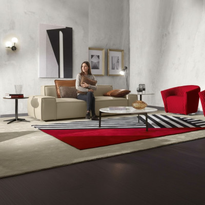 Living room sofa 3-seater couch furniture wood beige upholstery furniture sofa couches new