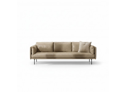 Luxury three-seater Prianera couch relax upholstered furniture beige couches sofas leather