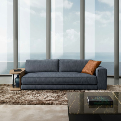 Sofas Room Furniture Three-Seater Design Three-Seater Couch Upholstered Sofa Blue Prianera