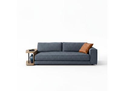 Sofas Room Furniture Three-Seater Design Three-Seater Couch Upholstered Sofa Blue Prianera