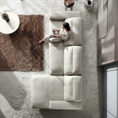 Design corner sofa L-shape couch upholstery leather sofas luxury living room sofa