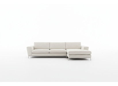 Textile luxury corner sofa L-shape upholstery modern white seating furniture living room corner new