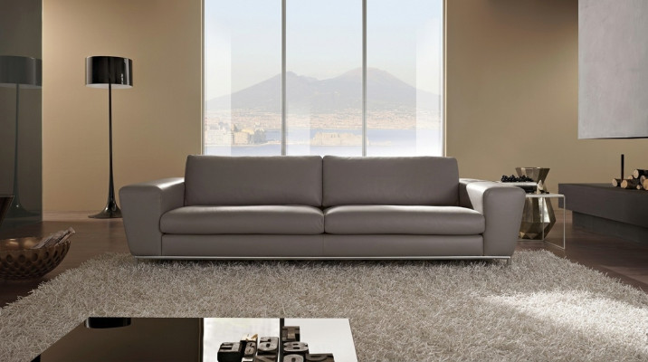 Modern Couch Leather Sofas Design Sofa Three-Seater Seat Gray Sofa 3 Seat Prianera