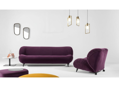 Group Set Sofa Suite 3+1 Seater 2-piece Furniture Sofas Armchair Luxury Seat Purple New
