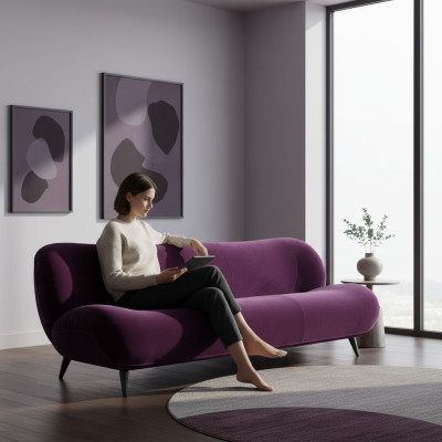 Prianera Luxury Sofa 3 Seater Sofas Seat Fabric Design Couch Furniture Style Textile New