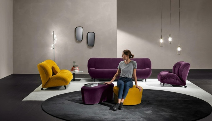 Modern Sofa Set 3+2 Seater Armchair x2 Stool Designer Couch Set Stylish Living Room Furniture