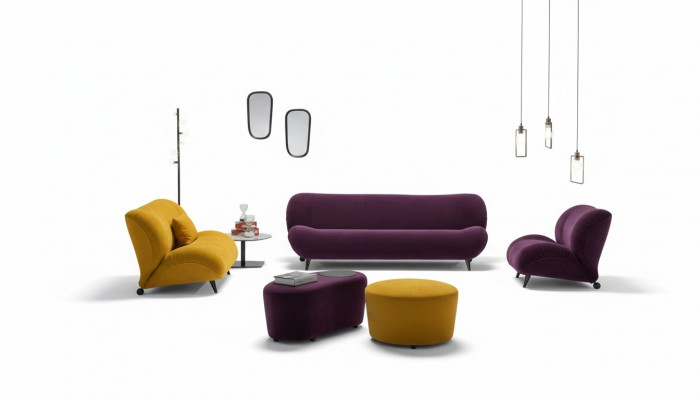 Modern Sofa Set 3+2 Seater Armchair x2 Stool Designer Couch Set Stylish Living Room Furniture